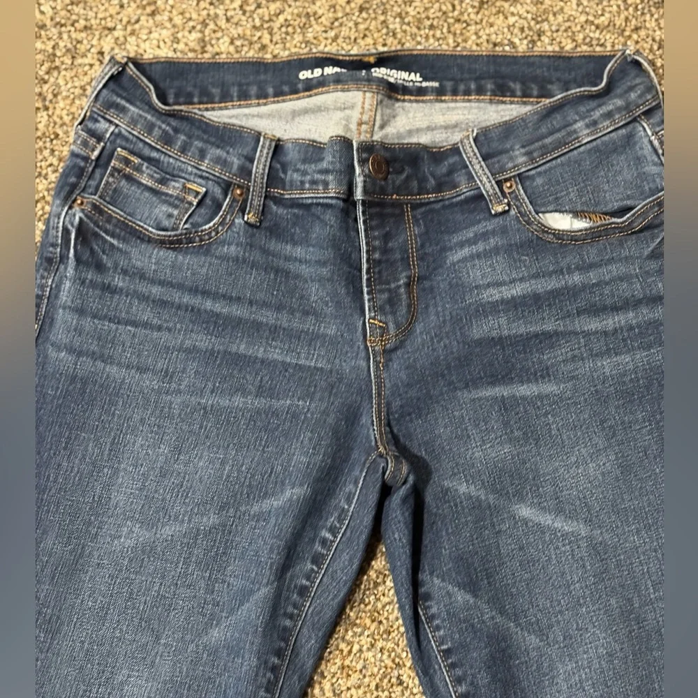Old Navy Original Mid Rise Classic Blue Women's Stretch Boot Cut Jeans Size 4P - Picture 3 of 10